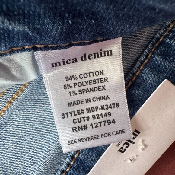 Mica Denim High Rise Mini Skirt Light Wash Small New with Tags - 0419 - Picture 7 of 7